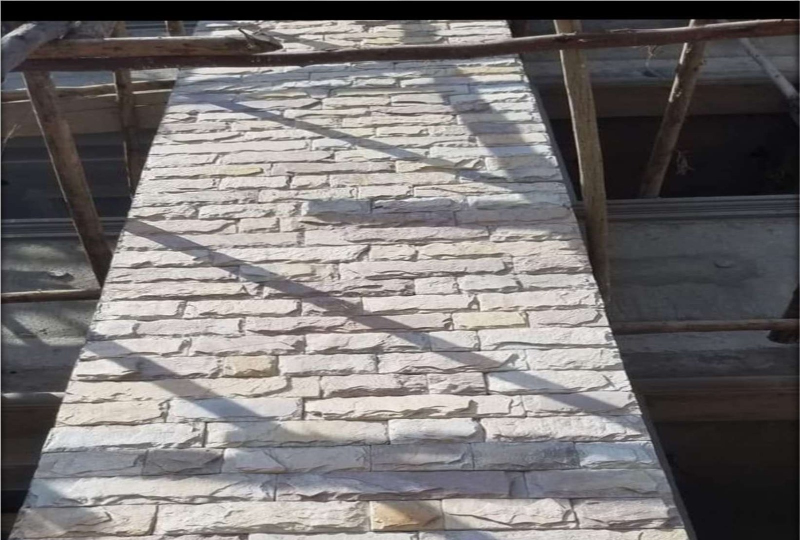 Mint Chisel installed, 6x12" Quartzite cladding