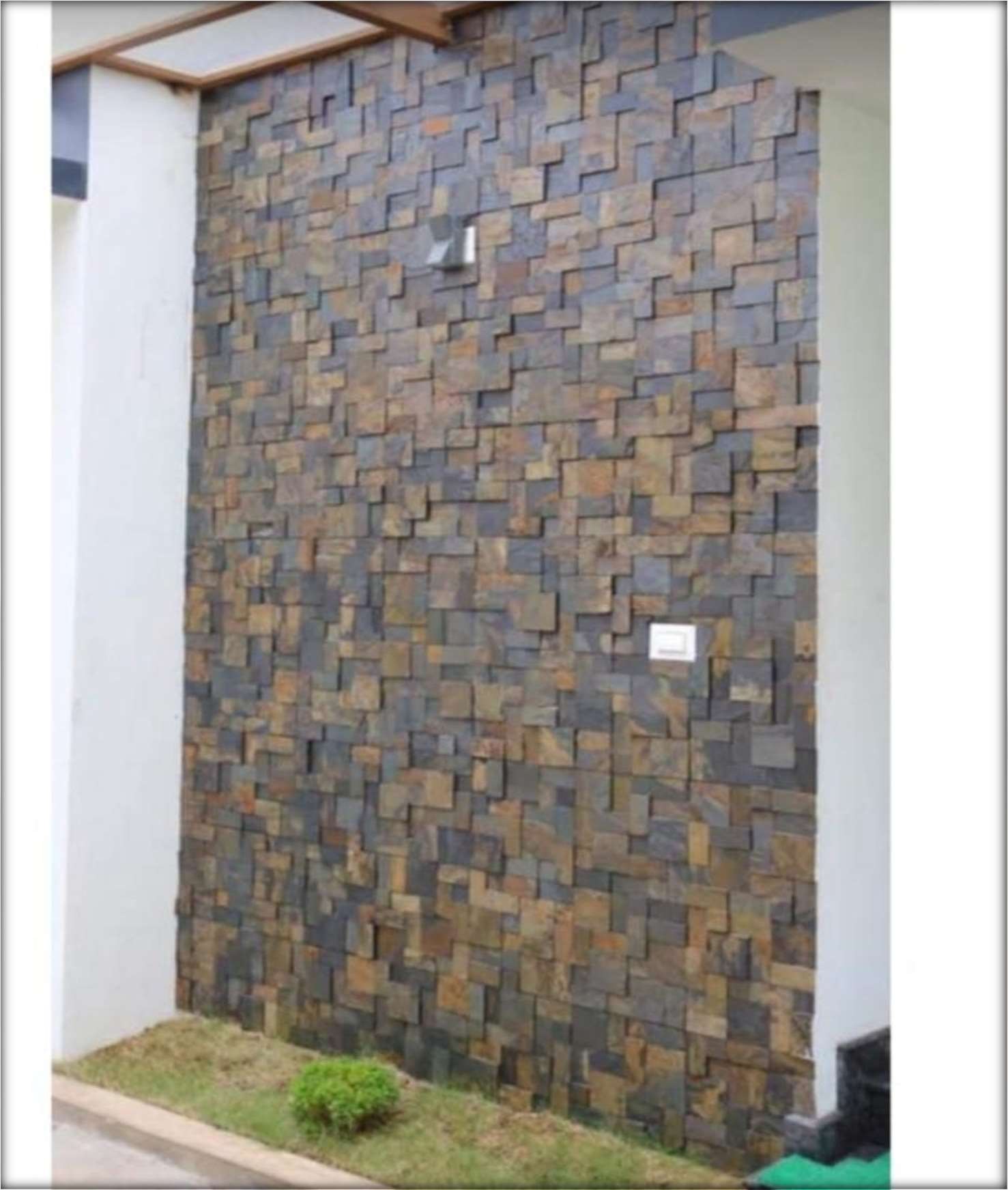 Jack Multi Roman Natural Stone Blend cladding, 12x12"