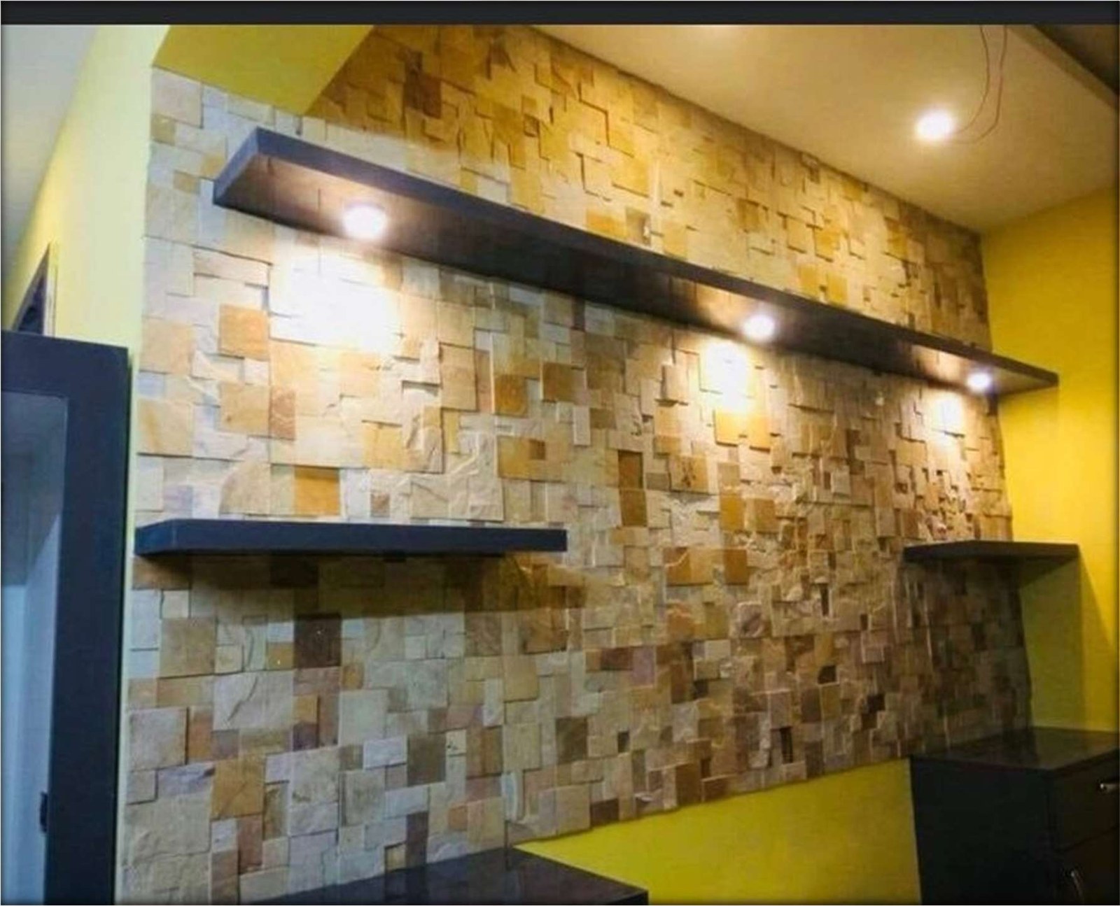 Mint Natural Roman Natural Stone Blend cladding, 12x12"